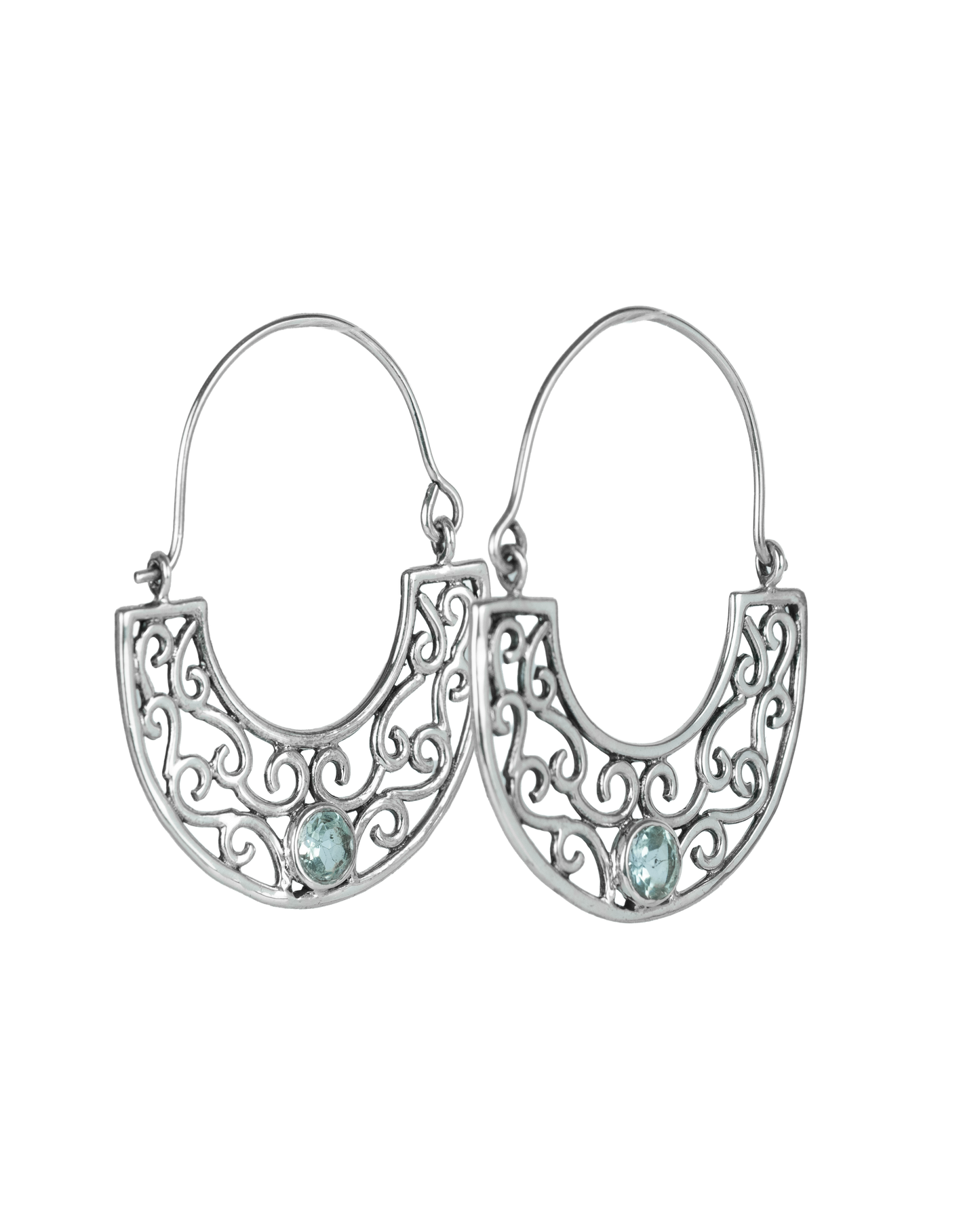 Aros Anaya Topacio Azul